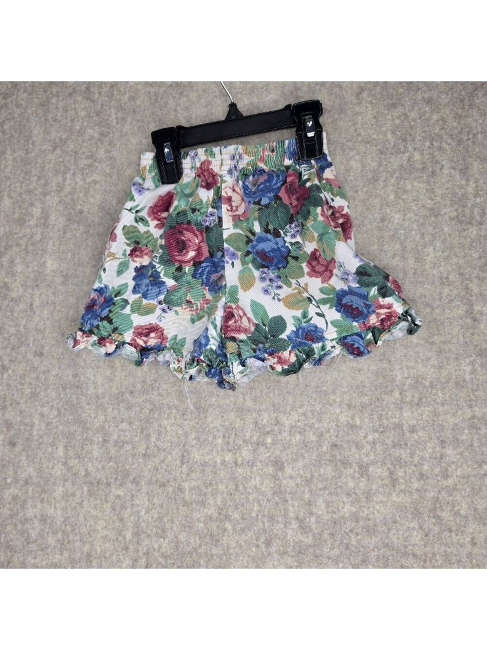 Whats Next? Girls Shorts Multicolor Floral Print Size 6 Cotton Ruffle Hem